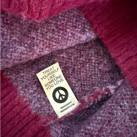 Madhappy Unisex Purple Sweater Soft Knit Gradient Yin Yang Llama fiber Size Med - Picture 8 of 11